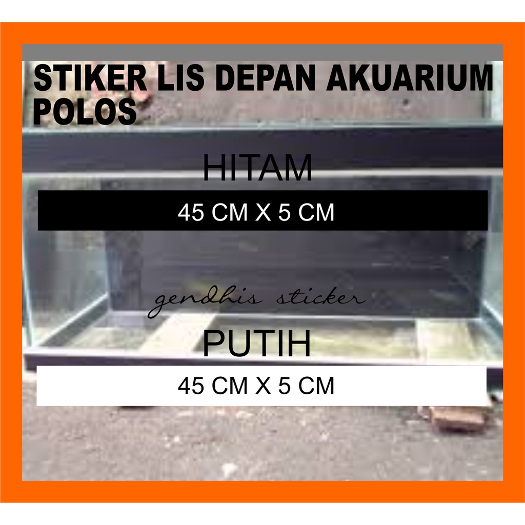 Stiker Lis Depan Aquarium polos
