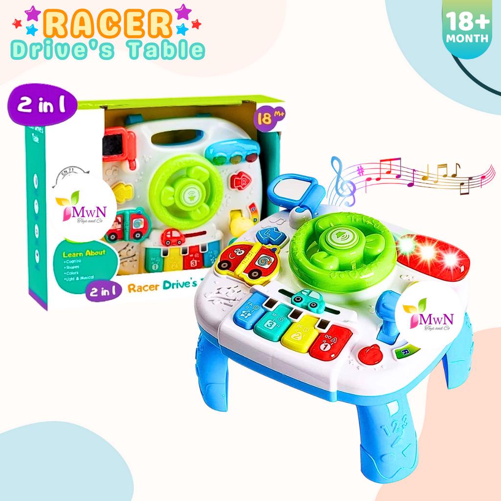 MWN Mainan Bayi Racer Drives Table Steering setiran 2in1