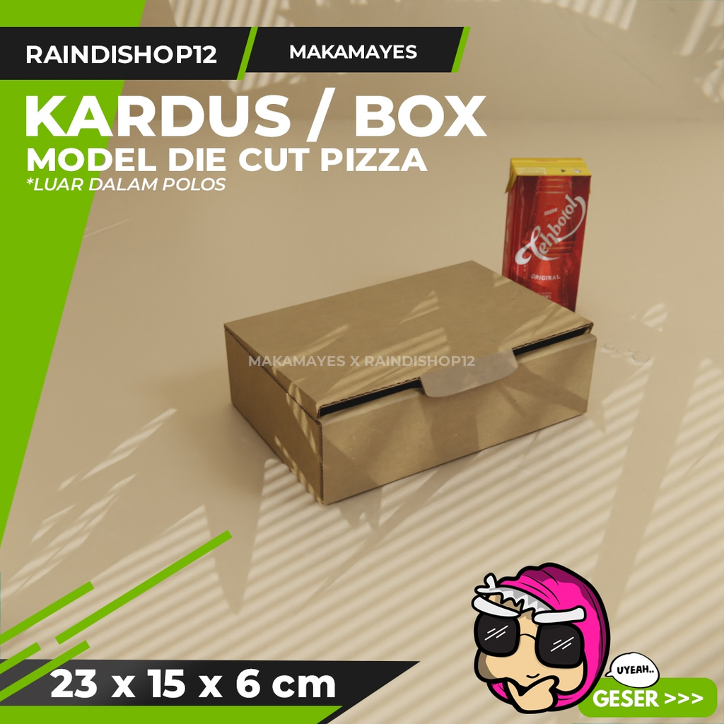 

(MIN 25 PCS) BOX 23 X 15 X 6 CM KARDUS DIE CUT PIZZA KEMASAN PACKAGING KADO