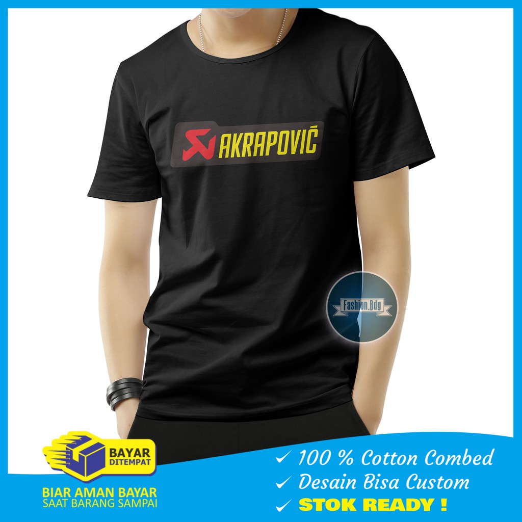 BAJU KAOS PRIA AKRAVOPIC BAHAN KATUN COMBED 30S TERLARIS LENGAN PENDEK