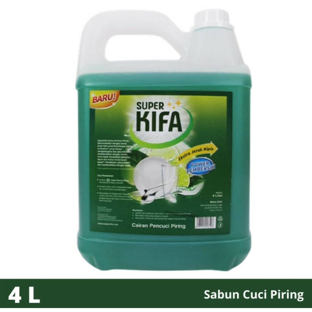 Super KIFA Sabun Cuci Piring Dishwashing 4 Liter 4L Jerigen