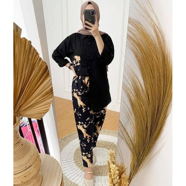 ONE SET SULTAN KOMBINASI SULTAN / SETELAN RAYON TERBARU / SET SUPER ELEGAN / COD