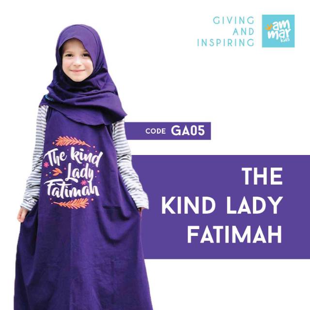 GA05 Gamis Kaos Fatimah by Ammar Kids