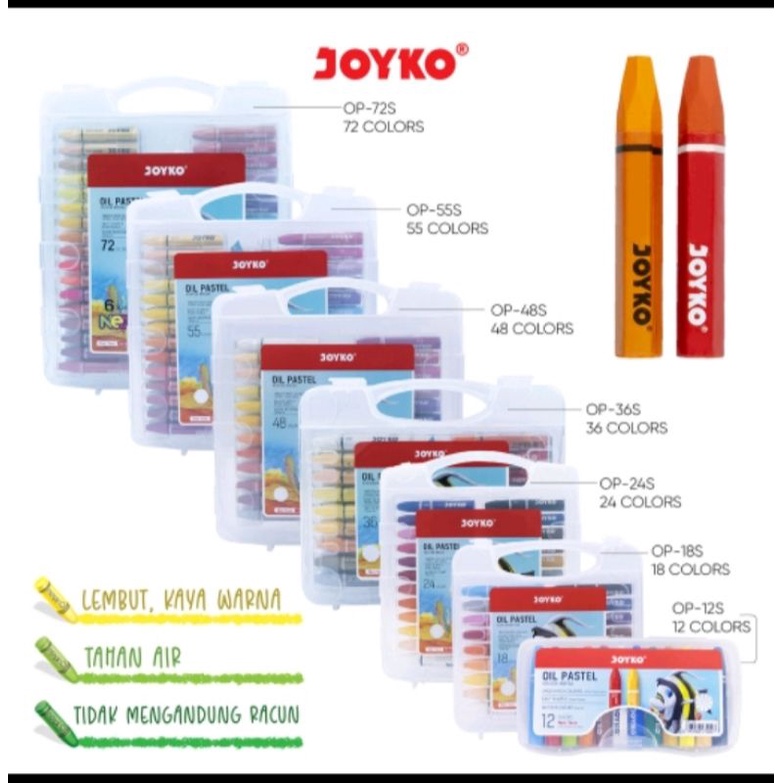 

(1pcs) crayon merk joyko isi 12 18 24 36 48 55 72