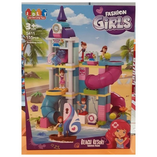 Sale mainan: JDLT Bricks Fashion Girls Beach Resort Water Park