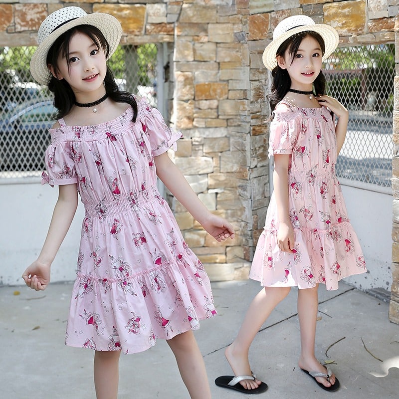 Promo !! Dress import anak / dress many fairy kerut ukuran 2-3tahun / Dress anak cewek / Dress feminim