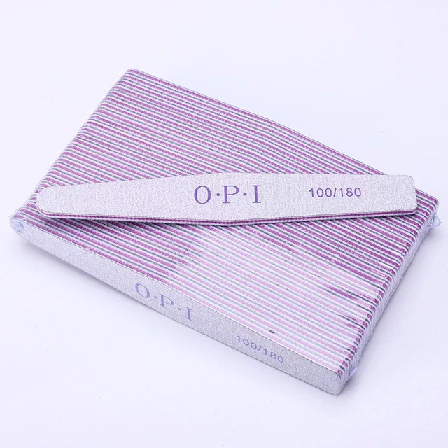 Nail File Diamond 100/180 Nail O.P.I Nail Grit Pengasah Kuku Buffer Sanding Alat Kikir Kuku Berfungsi Membentuk Dan Merapikan Kuku KU013