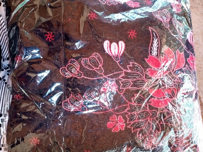 M L Xl Xxl Kemeja Batik Pria Modern Sakura Merah Daun Blarak Merah Diskon Murah