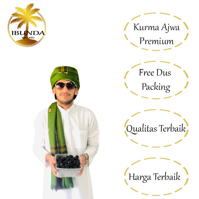 Kurma Ajwa Madinah Exclusive asli Grade A 500Gr