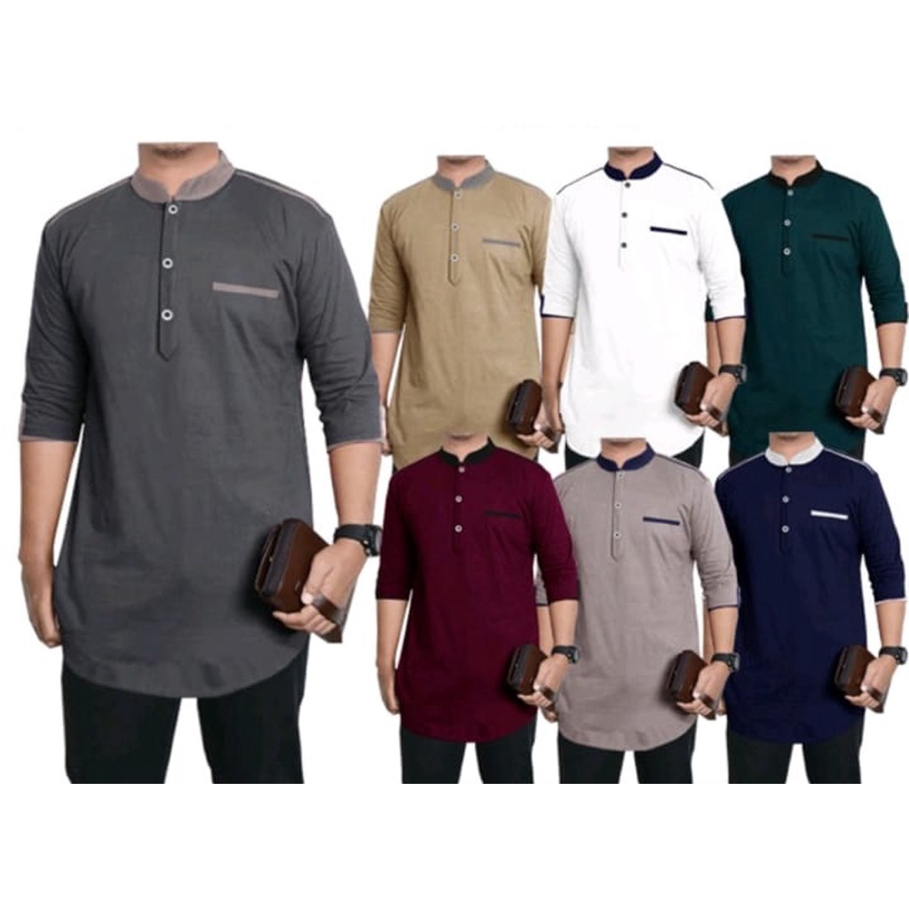 Baju Koko BOOM - KOKO ZIDAN DEWASA JUMBO M, L , XL, XXL, 3XL / BAJU KOKO PRIA JUMBO/ BAJU MUSLIM PRI