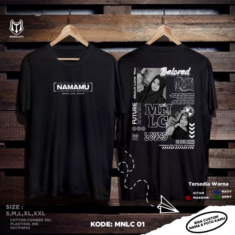 ORIGINAL DESIGN BAJU Kaos Custom Foto Desain Aesthetic Streetwear / Kaos Foto Bucin / Kaos Viral Tik