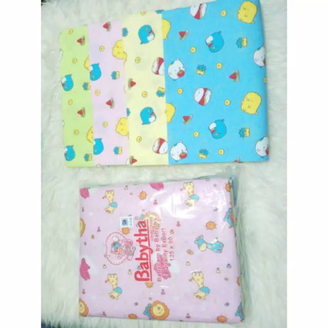 3PC Bedong Bayi Babytha Ukuran Jumbo 125x90 CM Free Sarung Tangan dan Kaki Bahan Adem dan SNI