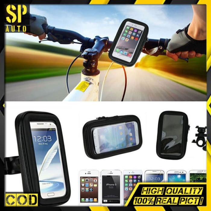 Phone Holder hp Sepeda Motor Anti Air - 5.5 Inch Pegangan Hp SH131