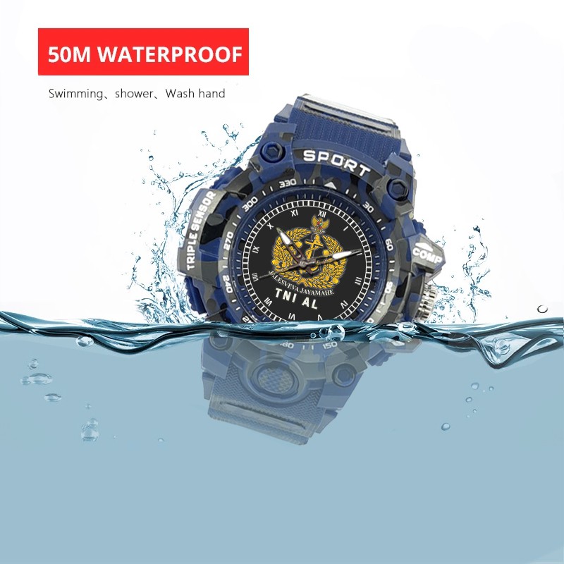 (SPECIAL EDITION) JAM TANGAN LOGO TNI-AL WATER RESISTANT NO.10