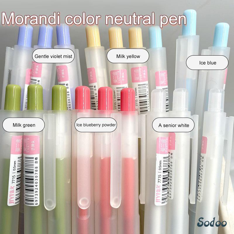 

COD Pulpen Pena Gel/Retractable Pena Air Tipe Dorong Buram Transparan 0.5mm Pena Karbon Peluru Pena Gel Mahasiswa Kreatif