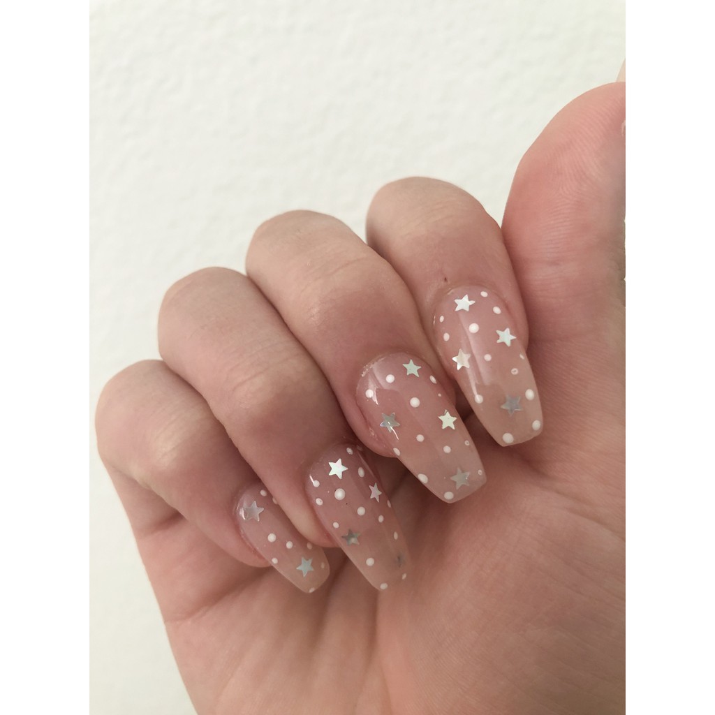 Hiasan glitter bentuk bintang 12 warna star swarovski hiasan kuku kutel gel nailart