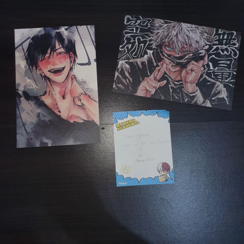 Ready Stock | Jujutsu Kaisen fushiguro toji gojo satoru postcard artprint