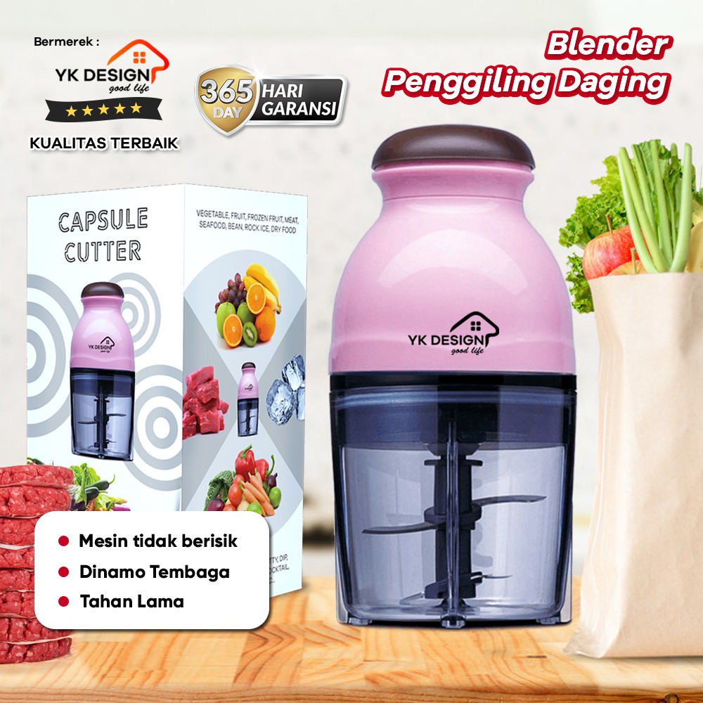 Blender Penggiling Daging / Blender mini Capsule / penggiling daging ,buah bermerek YK DESIGN YK-101