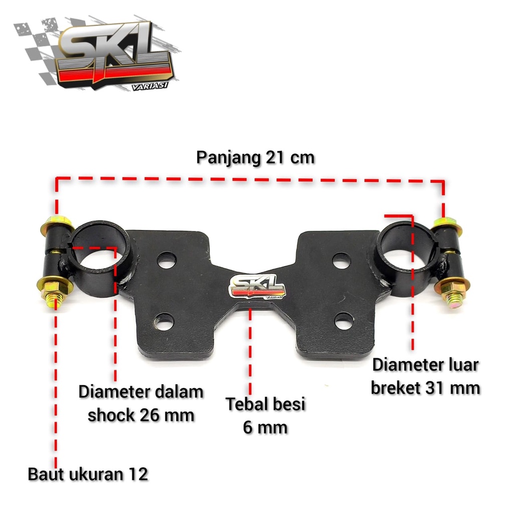 Stang Rzr Satria Fu dan Sonic Plus Breket Dudukan Stang Sonic dan Satria Fu raiser stang road race balap