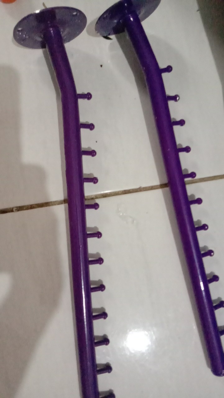 Hanger Suling Tembok Belalai 12 Titik Warna Ungu (free Paku)