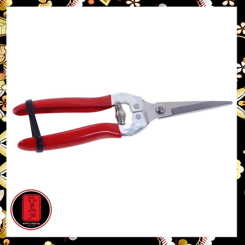 QIAOEN Gunting Taman Ranting Tumbuhan Bunga Garden Pruning Shear Scissors - SK-6 - Red