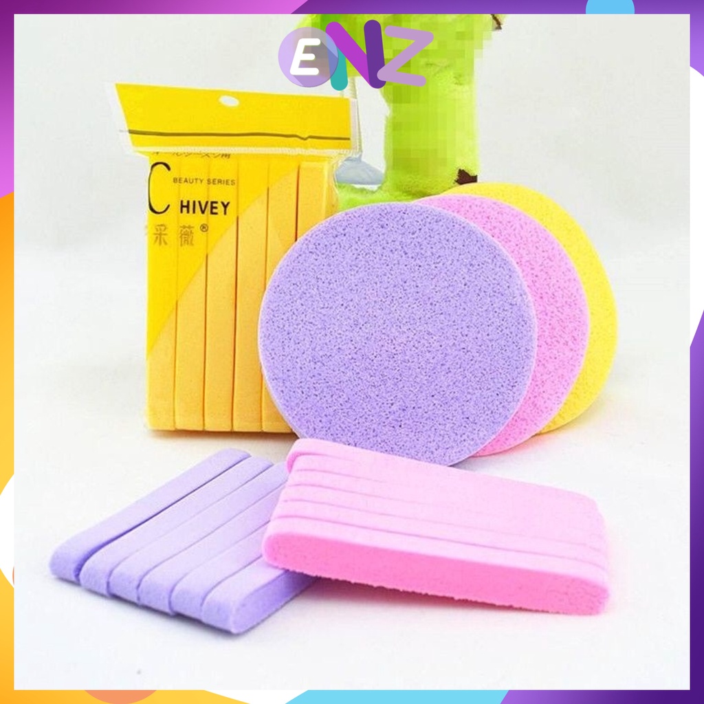 ENZ ® Sponge Kentang Facial / Spons Facial Stick / Spons Cuci Muka / Spons Special Pembersih Muka / Compressed Sponge Facial 1104