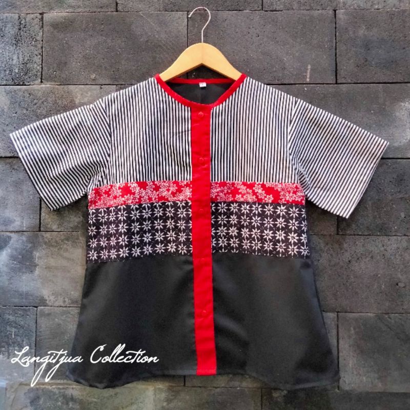 FUJIE BLOUSE BATIK CASUAL KOMBINASI MOTIF