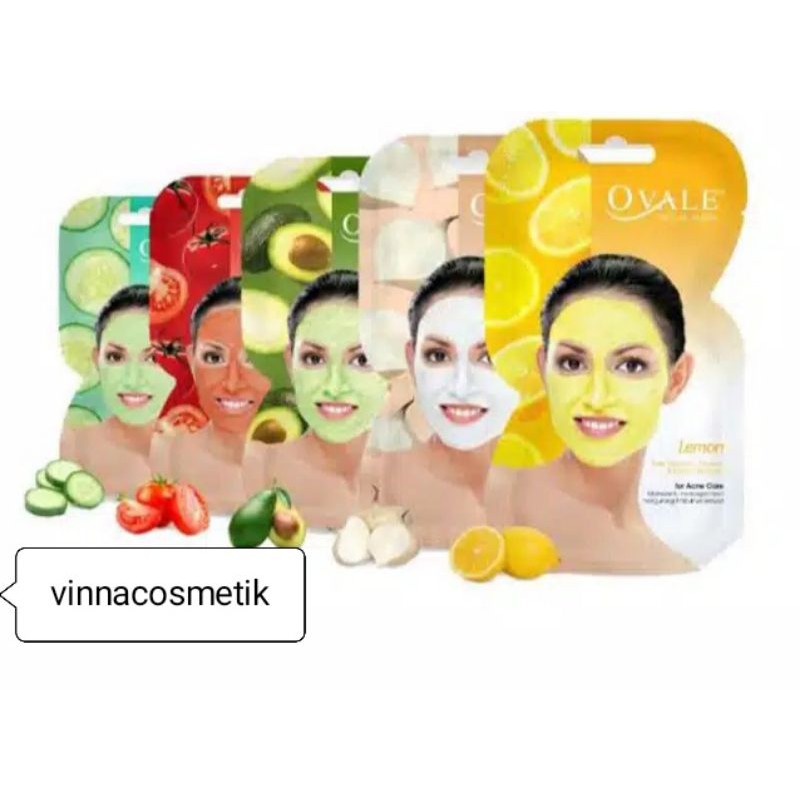 OVALE MASKER / FACIAL MASK SACHET ISI 15 GR ORIGINAL~ ASLI 100%