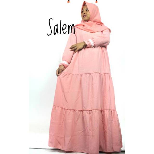 Gamis wolfis NIMA renda lengan limited edition