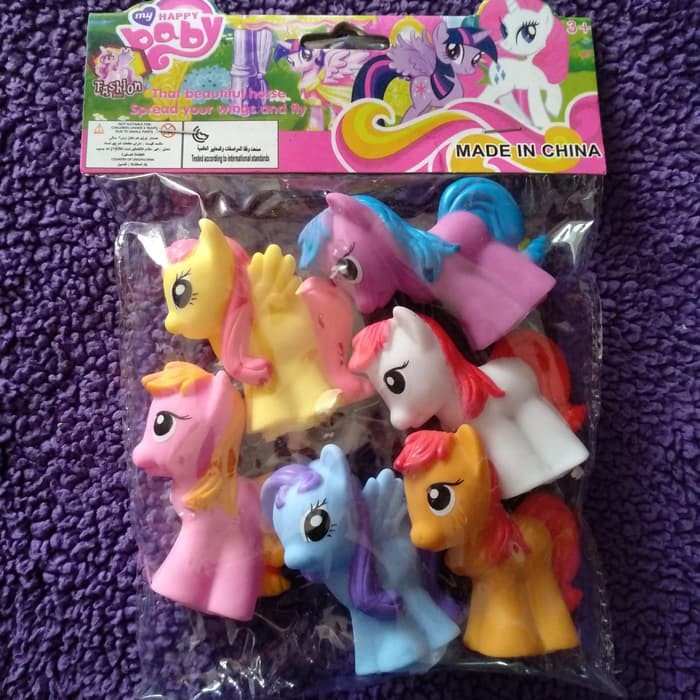 6 PCS MY LITTLE PONY VINYL BUNYI - KUDA PONI VINIL - MAINAN ANAK MURAH