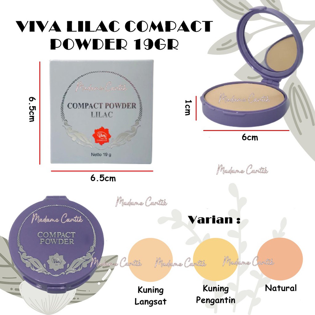 ✿ MADAME ✿ VIVA COMPACT POWDER LILAC / BEDAK PADAT VIVA ORIGINAL