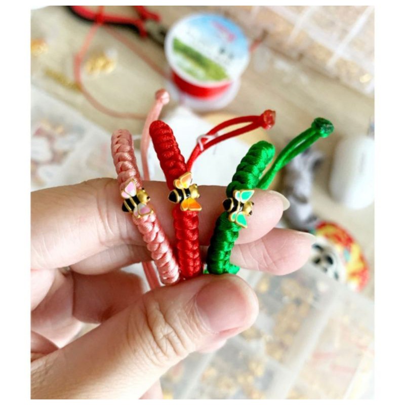 gelang tali china lebah full cat HK HONGKONG 24k 999 original kado murah unik baby wanita pria