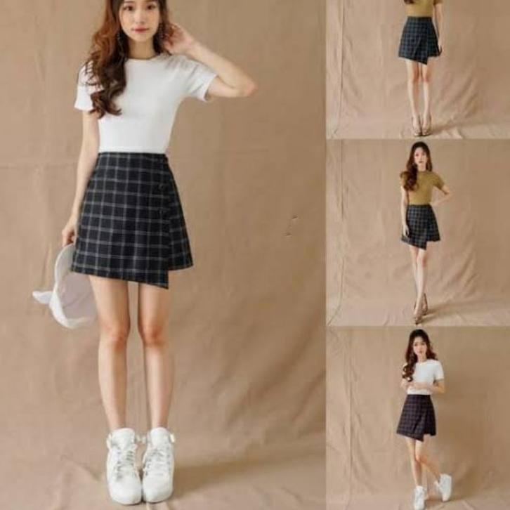 Muraaaahh.. korean mini skirt/Rok mini tartan/Hot pants/Rok mini/mini skirt korea/rok celana kotak k