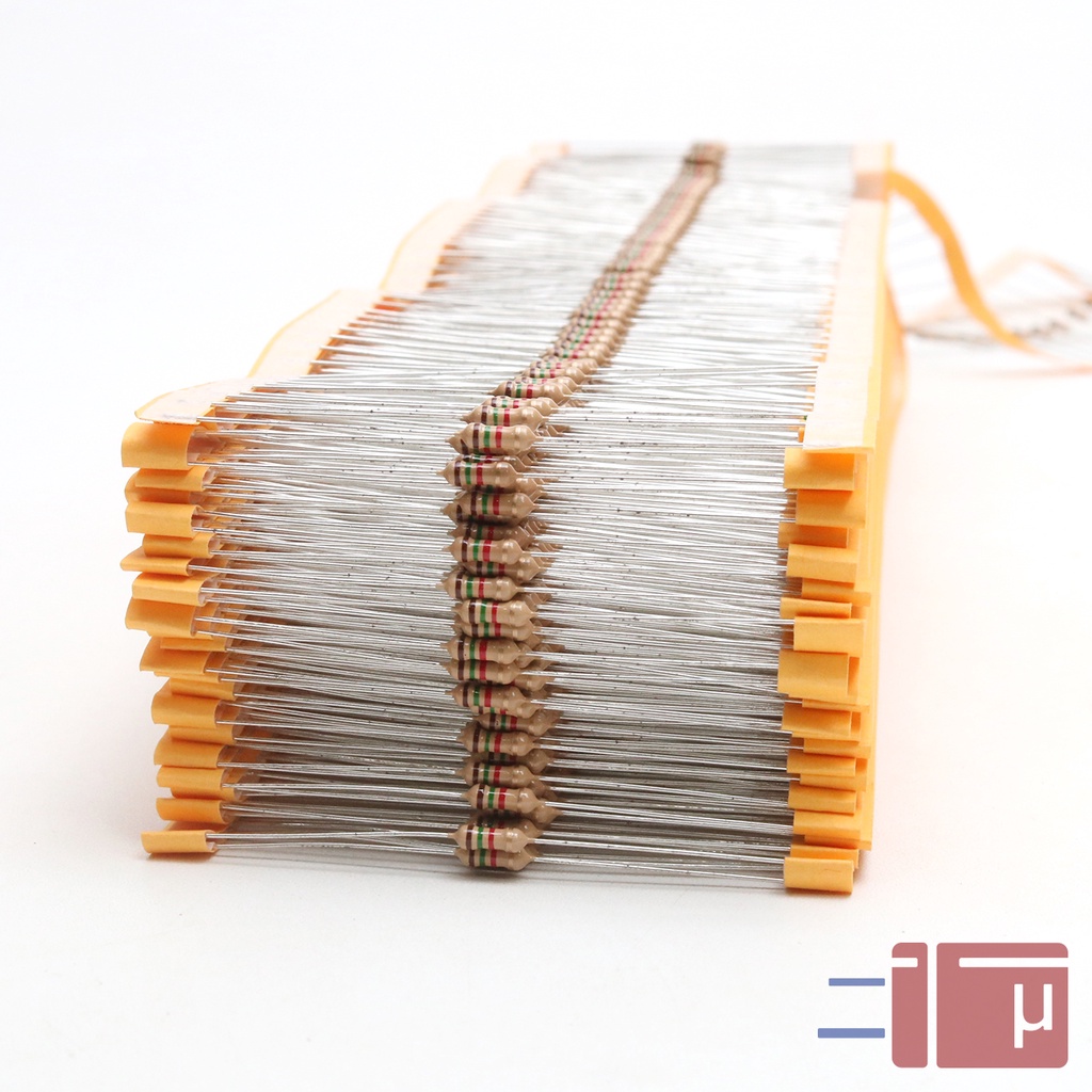 X10 Resistor 1K5 1.5K 1/4W Karbon 5% Taiwan Kaki Tembaga