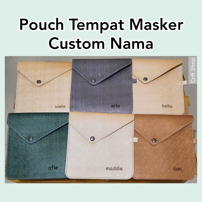 masker kn95 medis kf94 dompet pouch mask custom grafir nama personal