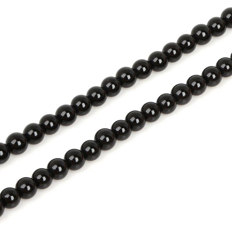 Batu Black Onyx Hitam 4-12mm Untuk Bahan Gelang Kalung Tasbih