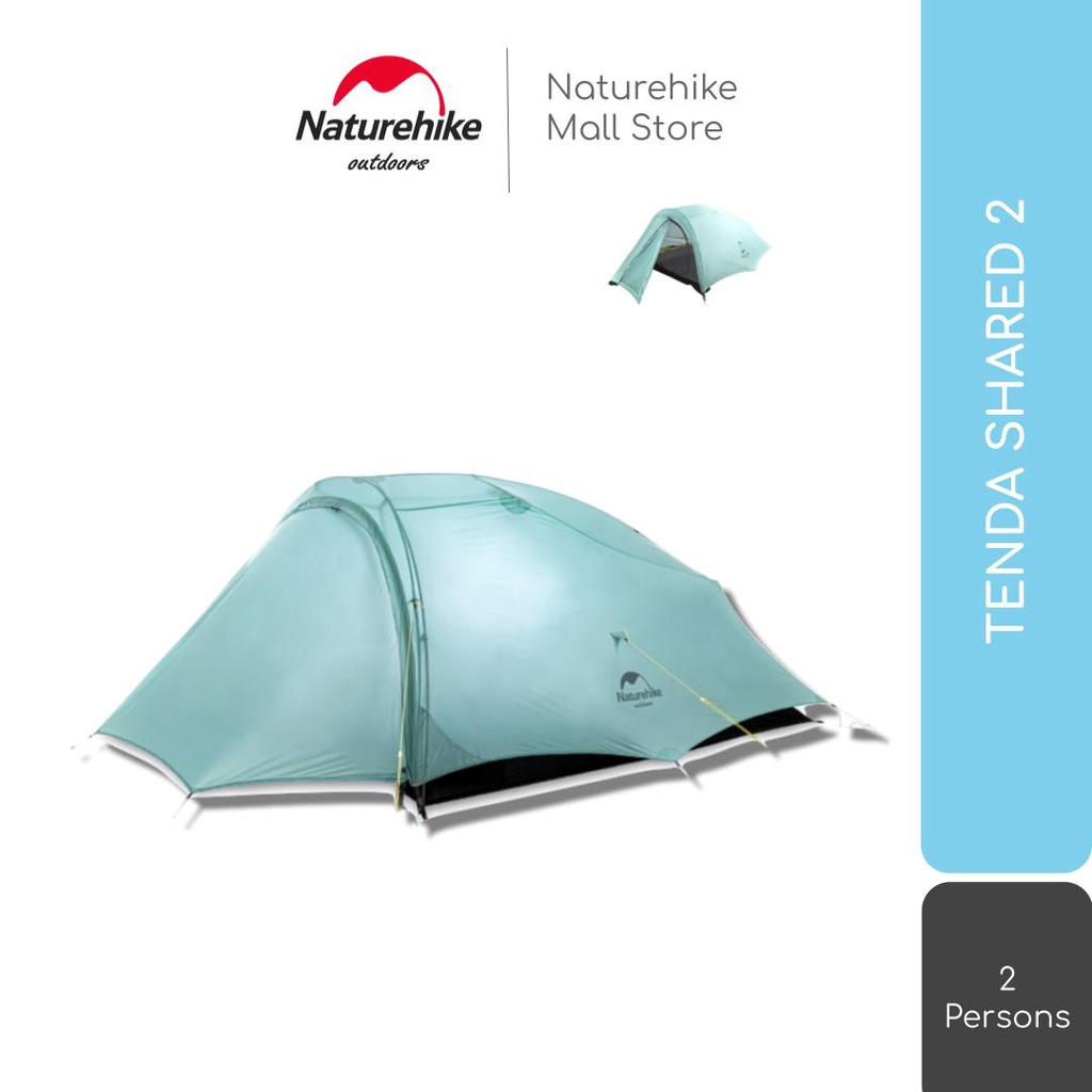 TENDA SHARED 2 ORANG NATUREHIKE NH20ZP091 2P CAMPING GUNUNG ULTRALIGHT