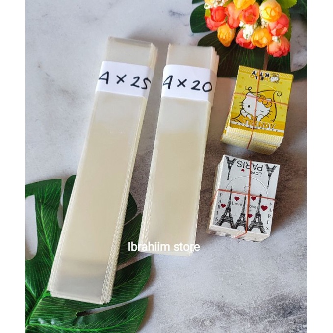 PAKET PLASTIK OPP 4X25CM / PLASTIK KONEKTOR DAN LABEL / HANG TAG