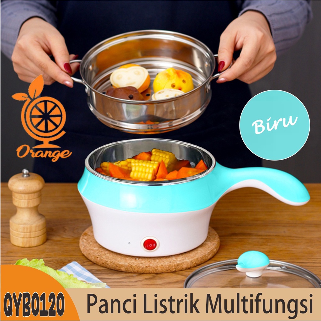 Panci Listrik Elektrik Anti Lengket + Steamer Bisa Kukus Goreng Serbaguna GOSHOP88