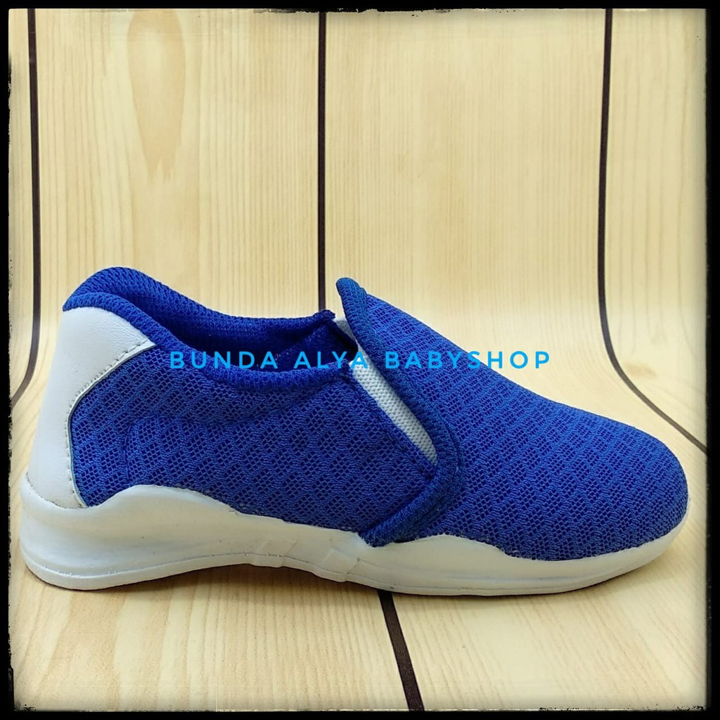 Sepatu Anak Laki Laki 2 - 6 Tahun Sport BIRU Sepatu Anak Cowok Cewek Sport Slip ON Alas Karet Anti Licin  Size 22 - 35