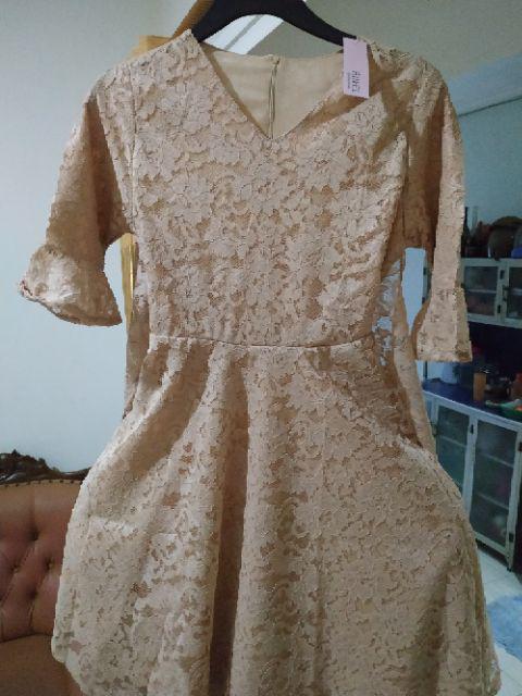 Luve Collectons - Dress Brukat Wanita  -dress Brukat Pesta - Dress Pesta Brukat - Brukat Dress Pesta