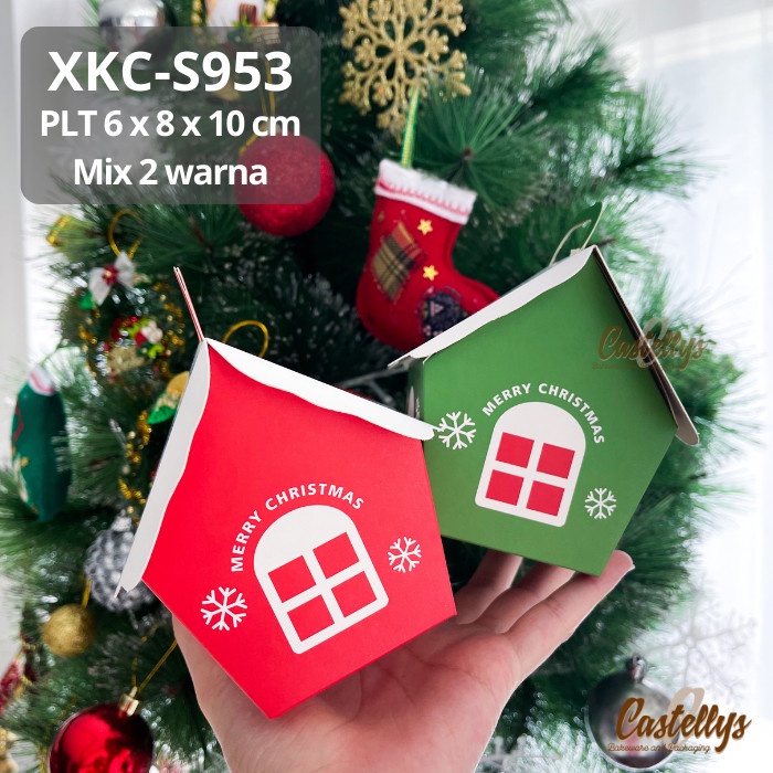 

XKC-S953 Kotak Box Cokelat Permen Cookies Hampers Natal Christmas