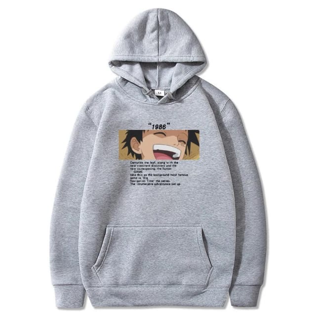 Anime Naruto Smile 1986 Sweater hoodie II Sweater Anime Pria &amp; Wanita