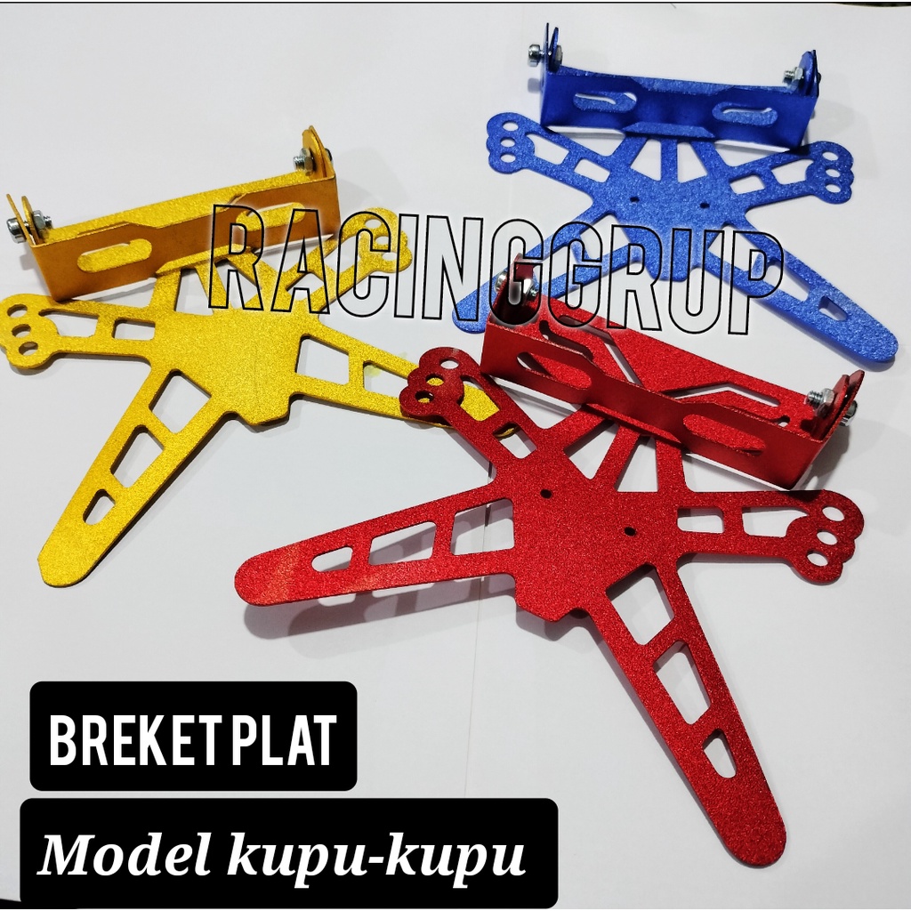 Breket plat nomor model kupu kupu Type pasir Universal Motor