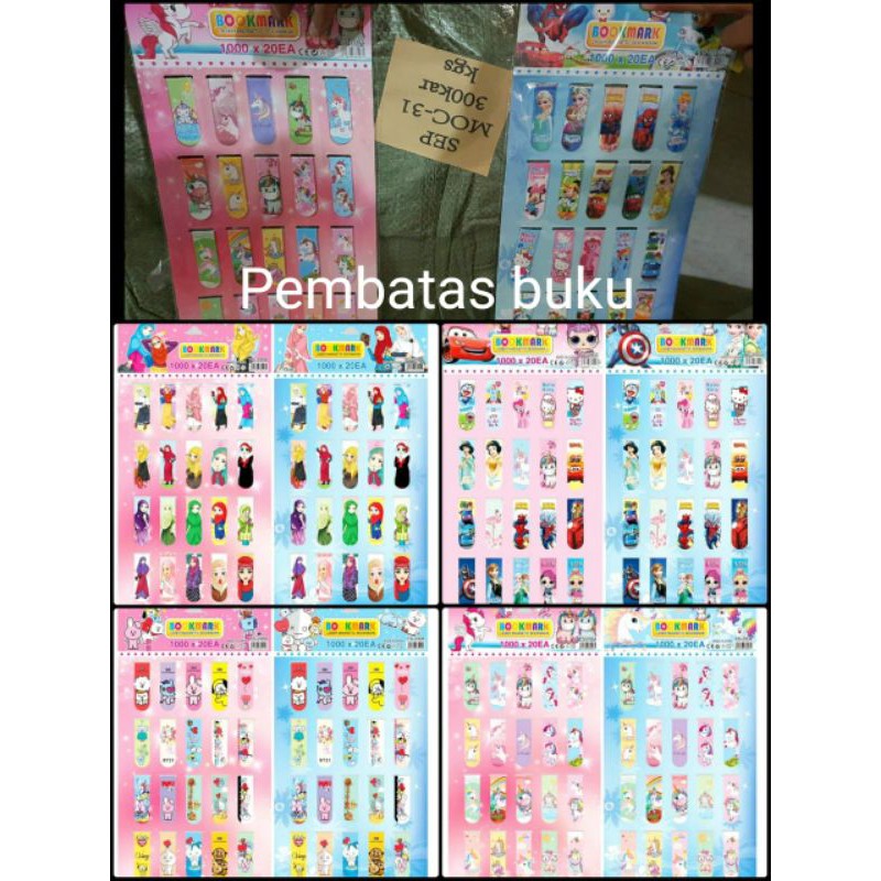 

1 SET 20PCS PEMBATAS BUKU MAGNET / BOOKMARK MAGNET / PEMBATAS BUKU MOTIF / BOOKMARK MONTANA