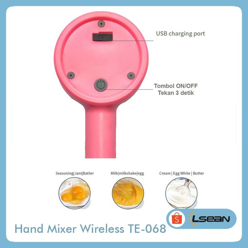 HAND MIXER WIRELESS |BLENDER TANGAN PENGOCOK TELUR ELEKTRIK ORI VIPOO