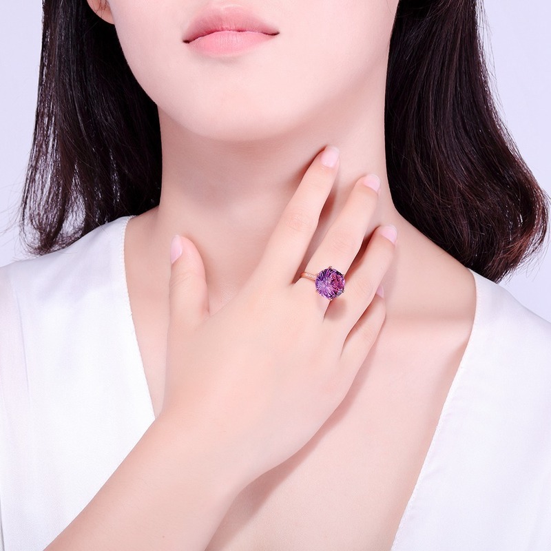 Korea High-End Amethyst Cincin