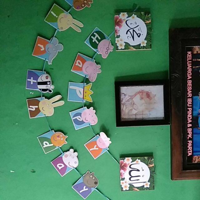 Hiasan Dinding Kaligrafi Poster Kayu 1 Set Lafaz Allah Muhammad Quotes Vintage Wall Decor 20x20cm