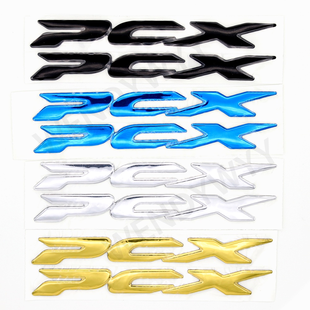 2pcs 3D Letter Emblem Badge Decal Tank Wheel PCX Sticker For Honda PCX125 PCX150 PCX 125 150 Motorcycle Accessories