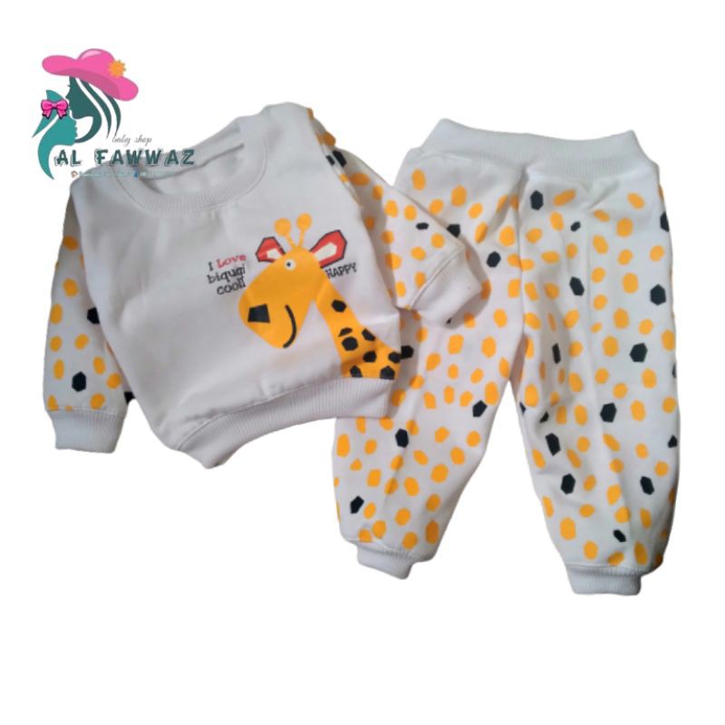 Setelan sweater bayi jerapah